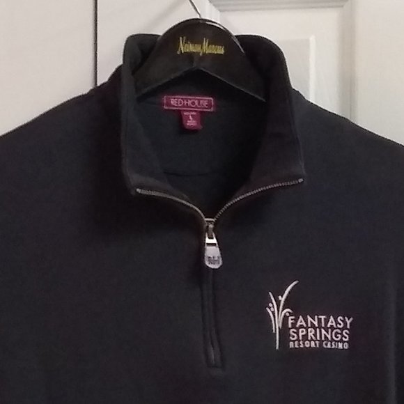 New Luxury Pima Cotton Black Polo Fleece with Leather Zip-pull Closure. - Picture 3 of 9